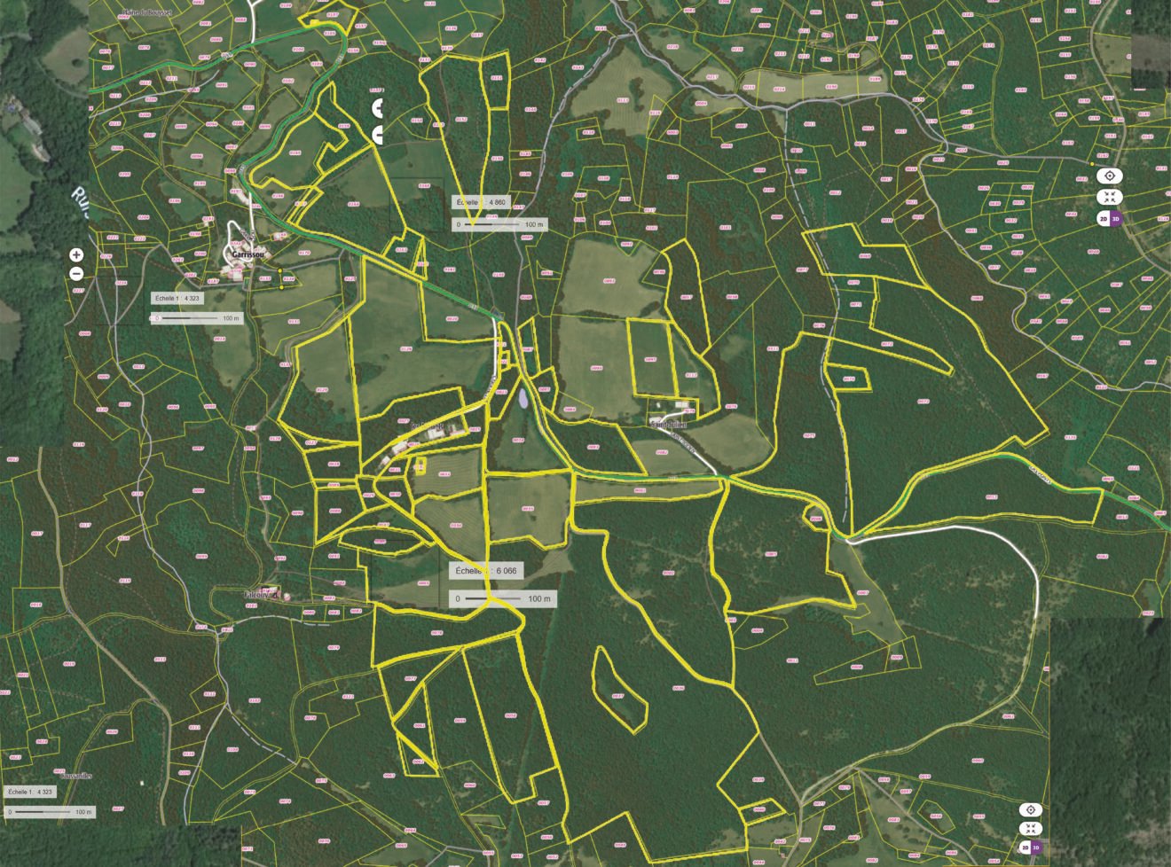 parcelles cadastres_les Nouels_vue globale